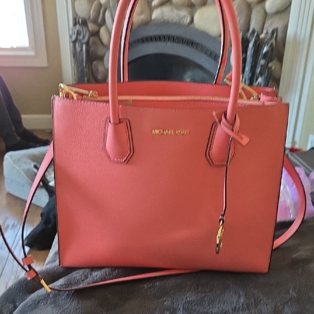 Michael Kors Coral Satchel Bag